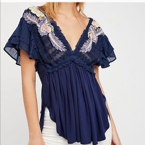 Free People Fiesta Nueva Navy blue